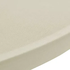 VIDAXL - Housse de table ø 80 cm crème extensible 2 pcs
