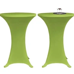 VIDAXL - Housse de table extensible 2 pcs 70 cm verte