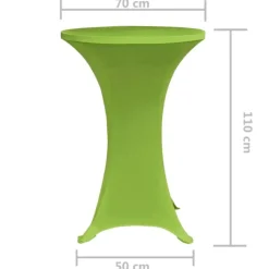 VIDAXL - Housse de table extensible 2 pcs 70 cm verte