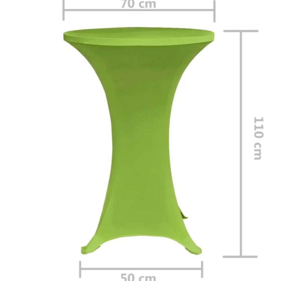 VIDAXL - Housse de table extensible 2 pcs 70 cm verte