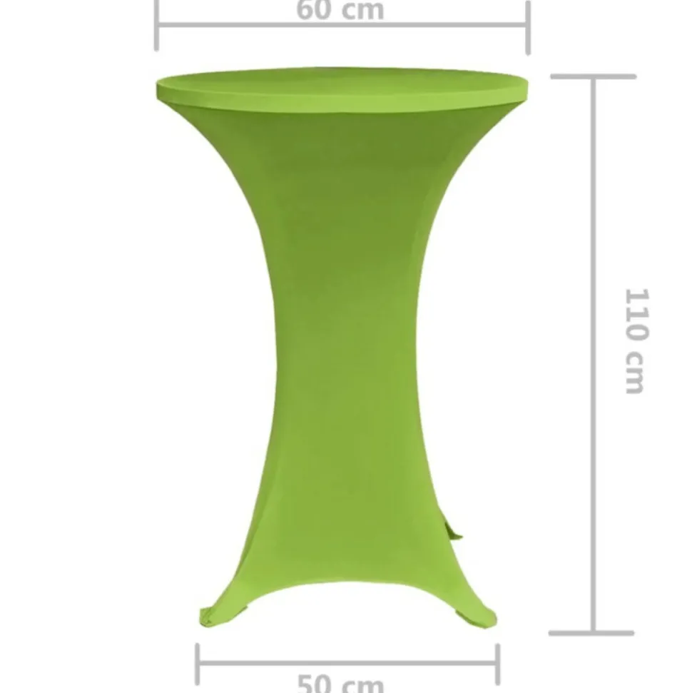 VIDAXL - Housse de table extensible 2 pcs 60 cm verte