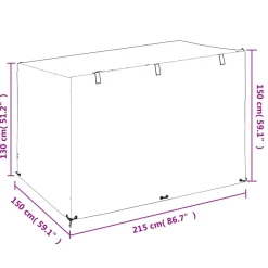 VIDAXL - Housses de balancelle 2 pcs 12 œillets 215x150x130/150 cm pe