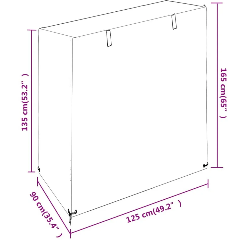VIDAXL - Housses de balancelle 2 pcs 8 œillets 125x90x135/165 cm pe