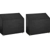 VIDAXL - Housses de banc de jardin 2 pcs 8 œillets 160x70x70/88 cm pe