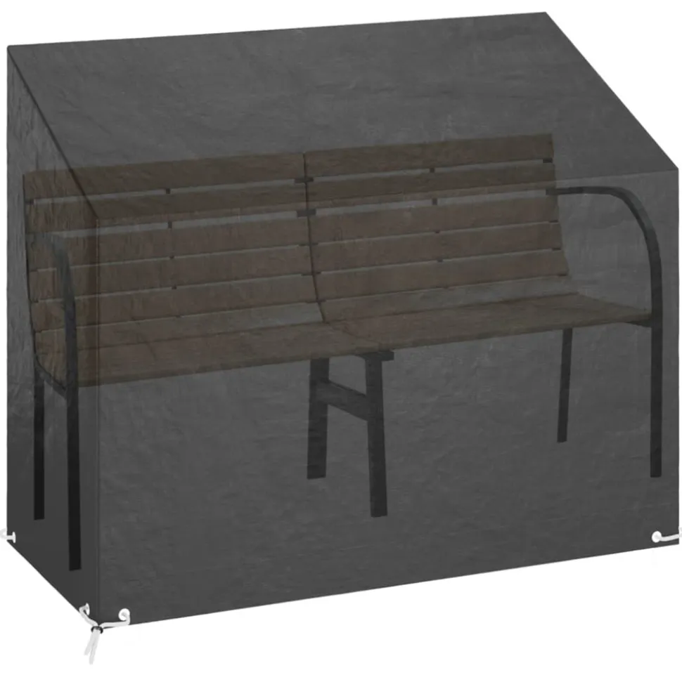VIDAXL - Housses de banc de jardin 2 pcs 8 œillets 160x70x70/88 cm pe