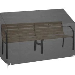 VIDAXL - Housses de banc de jardin 2 pcs 8 œillets 190x70x70/88 cm pe