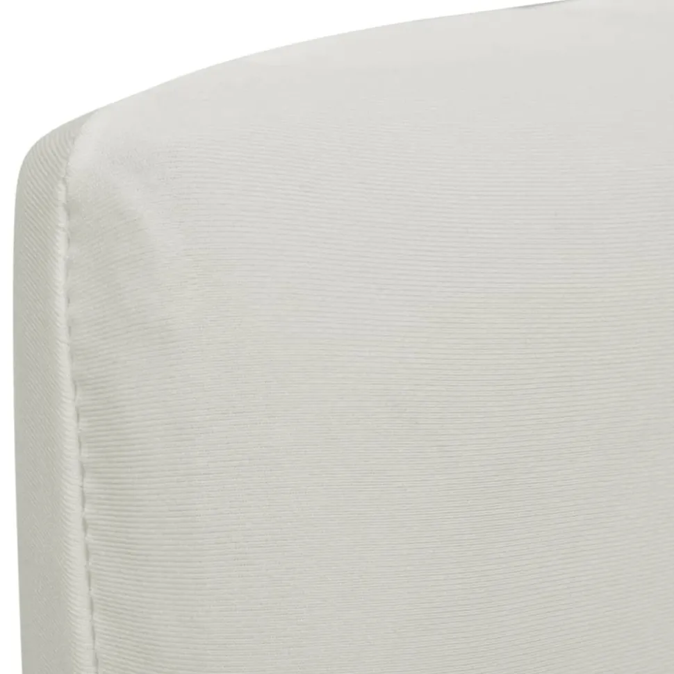 VIDAXL - Housses de chaise élastiques droites 6 pcs crème