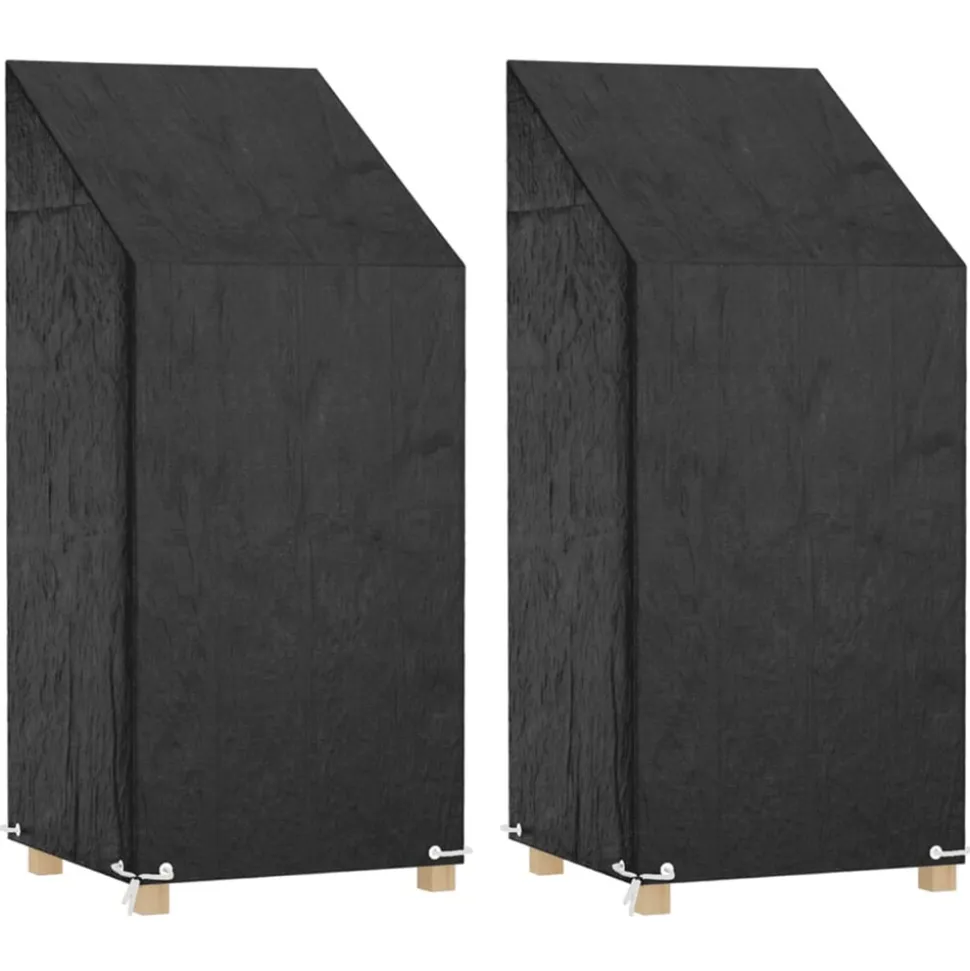 VIDAXL - Housses de chaise de jardin 2 pcs 8 œillets 65x65x110/150 cm pe