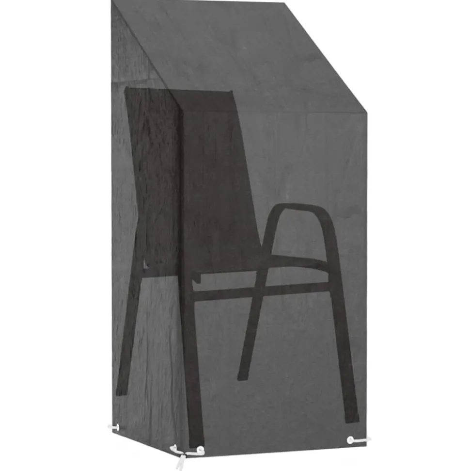 VIDAXL - Housses de chaise de jardin 2 pcs 8 œillets 65x65x110/150 cm pe