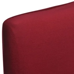 VIDAXL - Housses de chaise élastiques droites 6 pcs bordeaux
