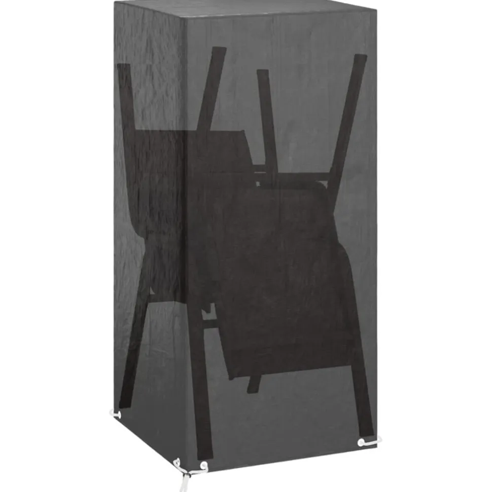VIDAXL - Housses de chaise de jardin 2 pcs 8 œillets 75x70x140 cm pe
