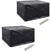 VIDAXL - Housses de salon de jardin 2 pcs rotin 8 œillets 172x113 cm