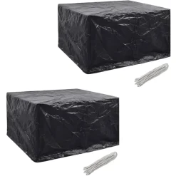VIDAXL - Housses de salon de jardin 2 pcs rotin 8 œillets 172x113 cm