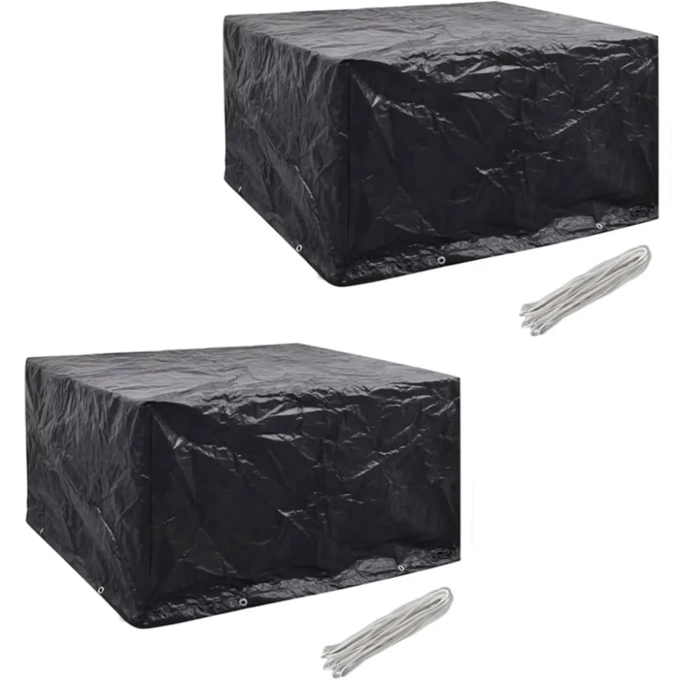 VIDAXL - Housses de salon de jardin 2 pcs rotin 8 œillets 172x113 cm
