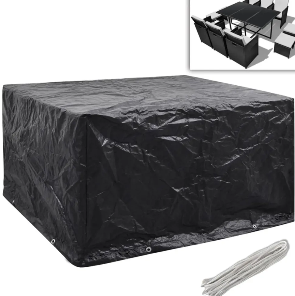 VIDAXL - Housses de salon de jardin 2 pcs rotin 8 œillets 172x113 cm