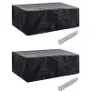 VIDAXL - Housses de salon de jardin 2 pcs 8 œillets 200x160x70 cm