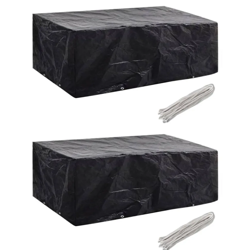 VIDAXL - Housses de salon de jardin 2 pcs 8 œillets 200x160x70 cm