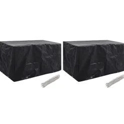 VIDAXL - Housses de salon de jardin 2 pcs 8 œillets 180x70x90 cm