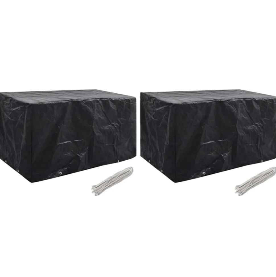 VIDAXL - Housses de salon de jardin 2 pcs 8 œillets 180x70x90 cm