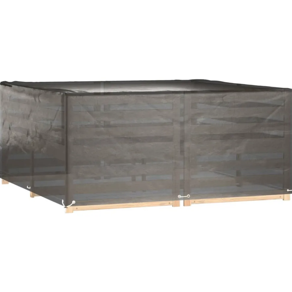 VIDAXL - Housses de salon de jardin 2 pcs 16 œillets 205x205x90 cm carré