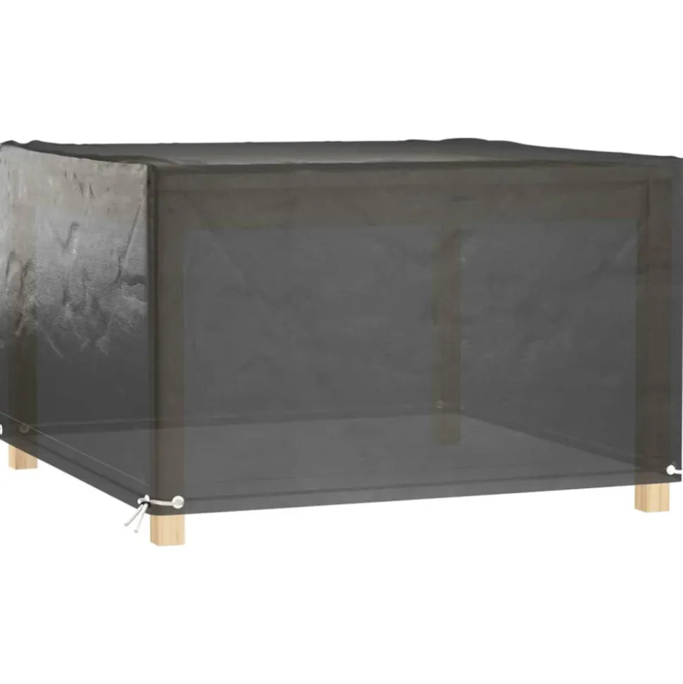 VIDAXL - Housses de salon de jardin 2 pcs 8 œillets 132x132x80 cm carré