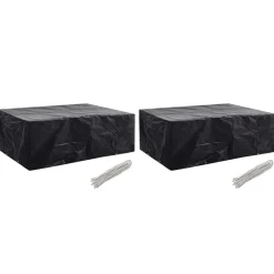 VIDAXL - Housses de salon de jardin 2 pcs 8 œillets 242x162x100 cm