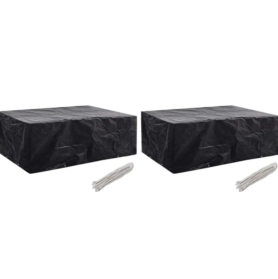 VIDAXL - Housses de salon de jardin 2 pcs 8 œillets 242x162x100 cm