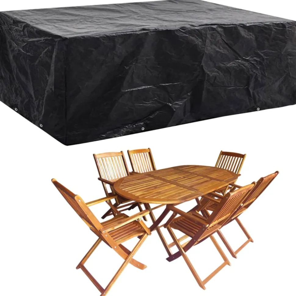 VIDAXL - Housses de salon de jardin 2 pcs 8 œillets 242x162x100 cm