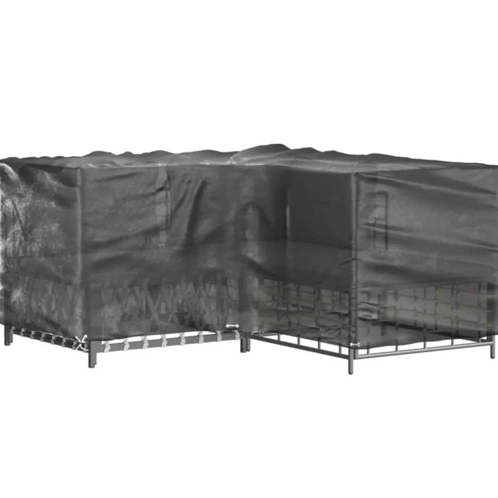 VIDAXL - Housses de salon de jardin en forme de l 2 pcs 16 œillets