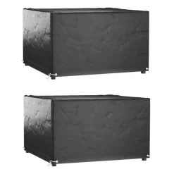 VIDAXL - Housses de salon de jardin 2 pcs 8 œillets 125x125x75 cm carré