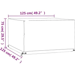 VIDAXL - Housses de salon de jardin 2 pcs 8 œillets 125x125x75 cm carré