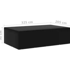 VIDAXL - Housses de salon de jardin 2 pcs 12 œillets 325x205x90 cm
