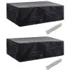 VIDAXL - Housses de salon de jardin 2 pcs rotin 10 œillets 300 x 140 cm