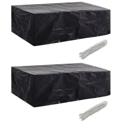 VIDAXL - Housses de salon de jardin 2 pcs rotin 10 œillets 300 x 140 cm