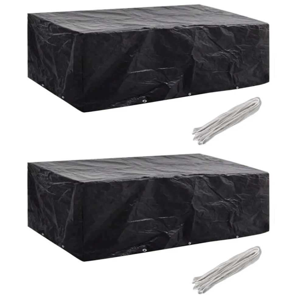 VIDAXL - Housses de salon de jardin 2 pcs rotin 10 œillets 300 x 140 cm