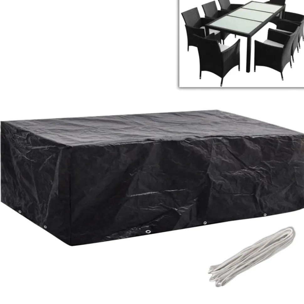 VIDAXL - Housses de salon de jardin 2 pcs rotin 10 œillets 300 x 140 cm