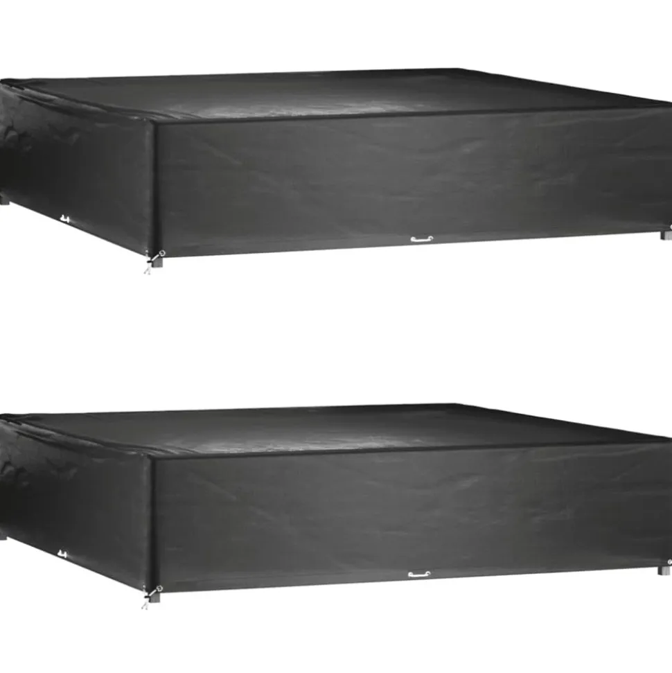 VIDAXL - Housses de salon de jardin 2 pcs 16 œillets 240x240x55 cm carré
