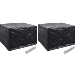 VIDAXL - Housses de salon de jardin 2 pcs 8 œillets 135x135x90 cm