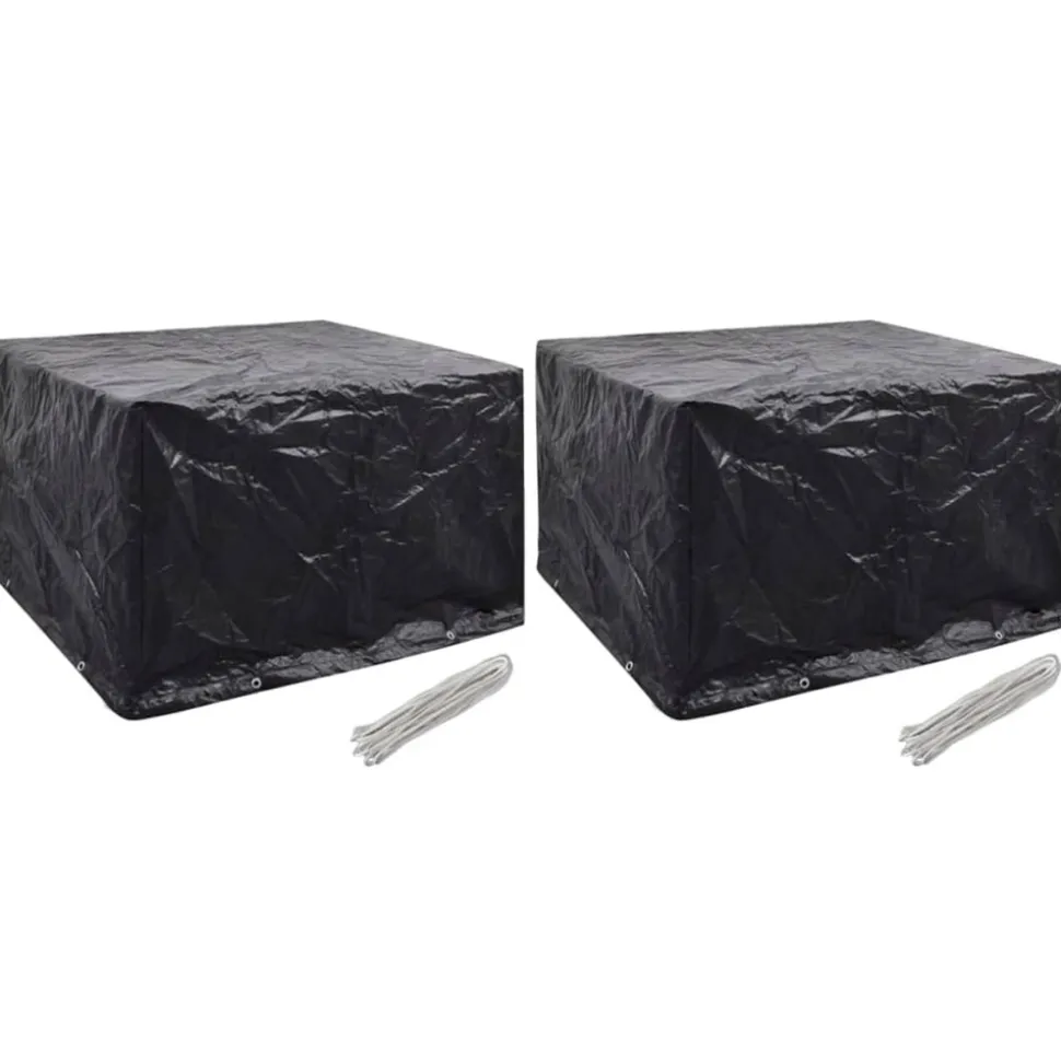 VIDAXL - Housses de salon de jardin 2 pcs 8 œillets 135x135x90 cm