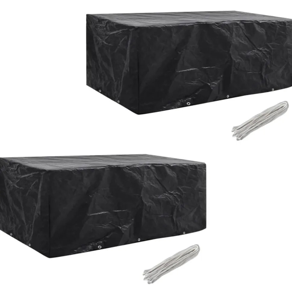 VIDAXL - Housses de salon de jardin 2 pcs rotin 10 œillets 229 x 113 cm