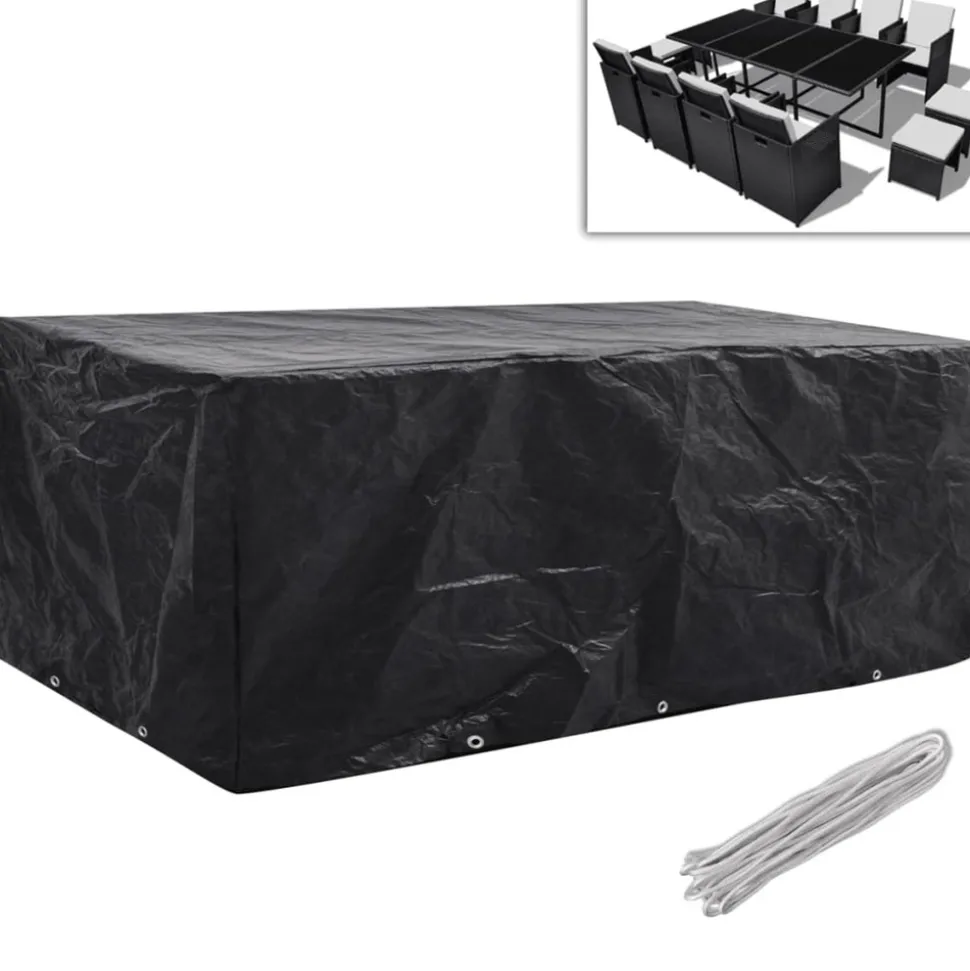 VIDAXL - Housses de salon de jardin 2 pcs rotin 10 œillets 229 x 113 cm
