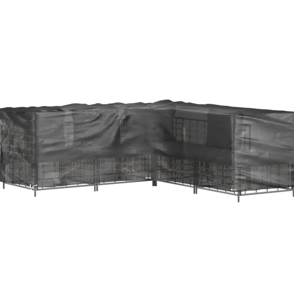 VIDAXL - Housses de salon de jardin en forme de l 2 pcs 16 œillets