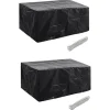 VIDAXL - Housses de salon de jardin 2 pcs rotin 8 œillets 180 x 140 cm
