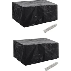 VIDAXL - Housses de salon de jardin 2 pcs rotin 8 œillets 180 x 140 cm