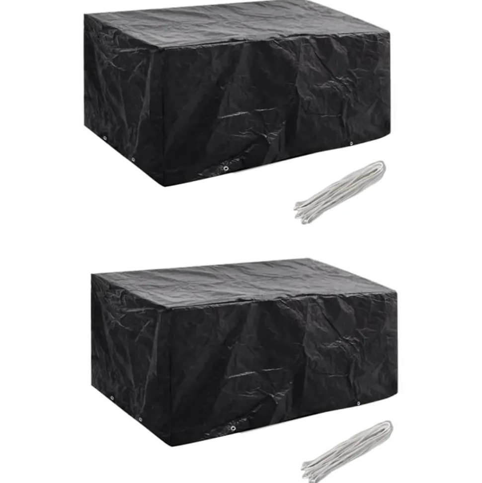 VIDAXL - Housses de salon de jardin 2 pcs rotin 8 œillets 180 x 140 cm