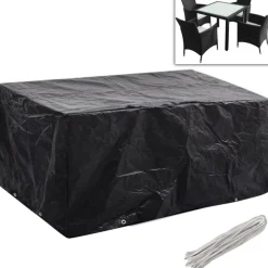 VIDAXL - Housses de salon de jardin 2 pcs rotin 8 œillets 180 x 140 cm