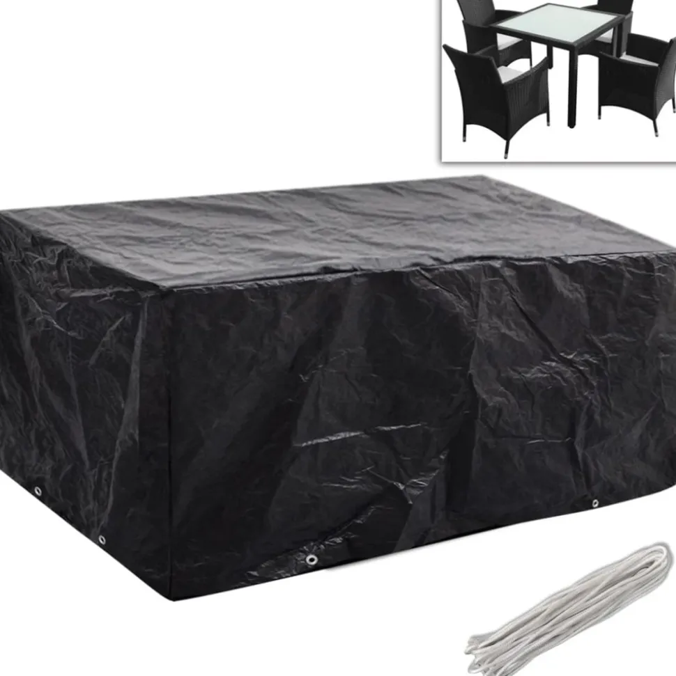 VIDAXL - Housses de salon de jardin 2 pcs rotin 8 œillets 180 x 140 cm