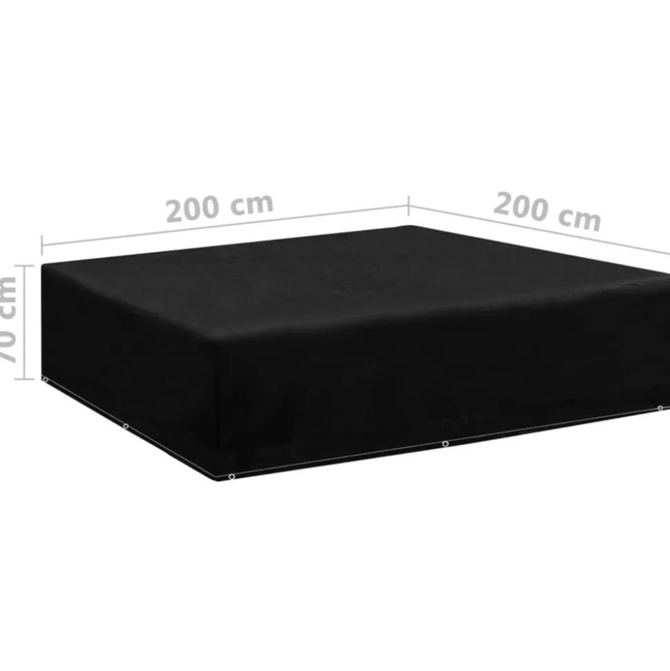 VIDAXL - Housses de salon de jardin 2 pcs 8 œillets 200x200x70 cm