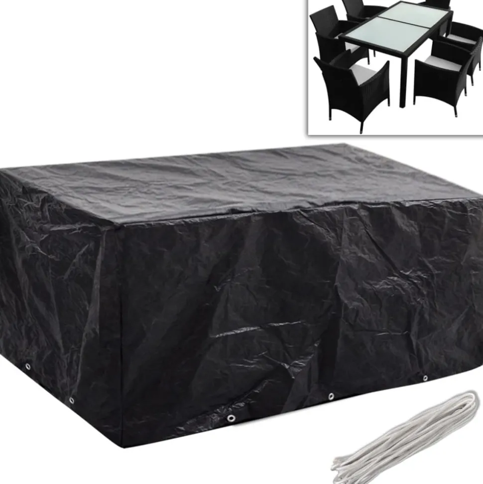 VIDAXL - Housses de salon de jardin 2 pcs rotin 10 œillets 240 x 140 cm