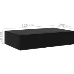 VIDAXL - Housses de salon de jardin 2 pcs 12 œillets 325x205x70 cm